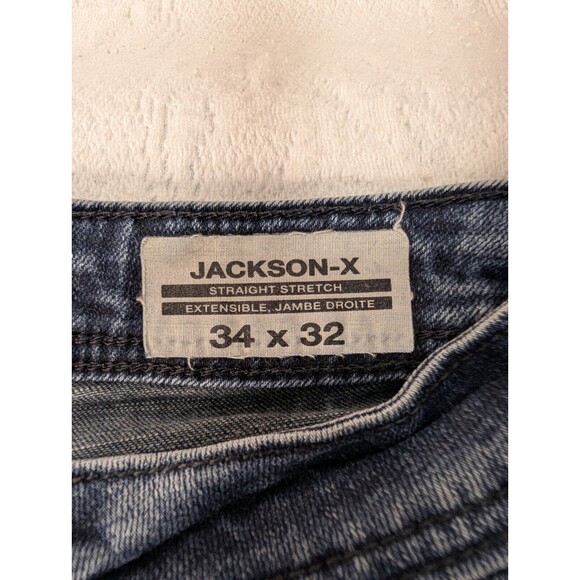 Buffalo David Bitton Jeans Mens 34x32 Straight Stretch Branded Studs Buttons - Picture 8 of 13